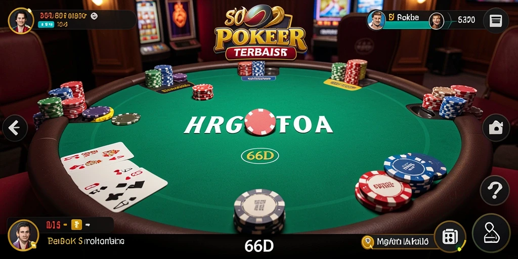 Screenshot gameplay 66D menunjukkan momen seru saat bermain Poker.
