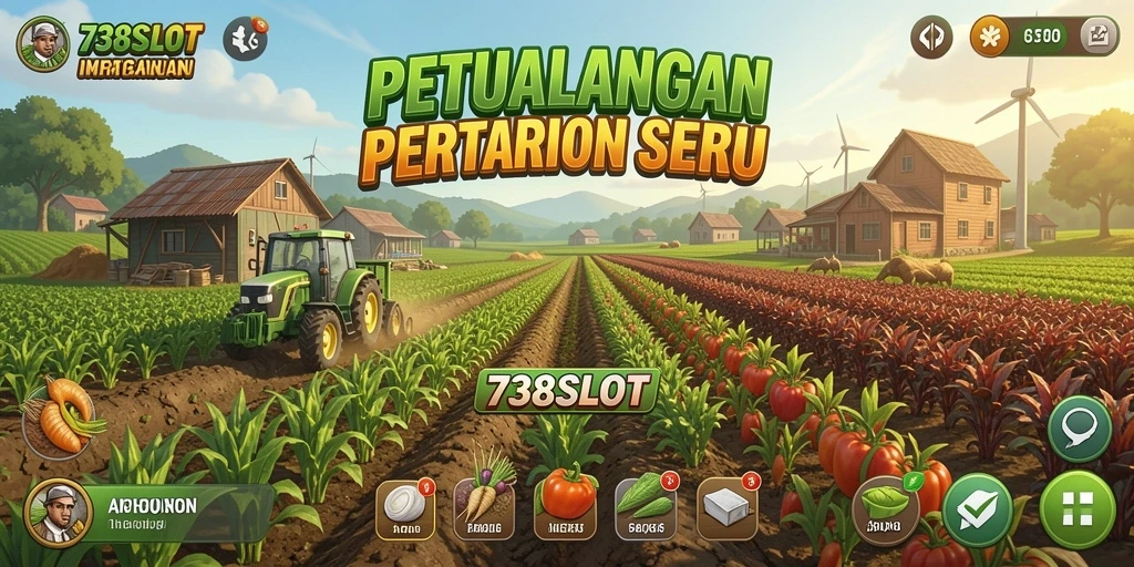 Gameplay menarik dengan berbagai aktivitas pertanian dalam 738SLOT.