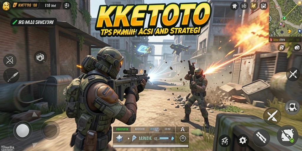 Tangkapan layar gameplay KPKTOTO yang menunjukkan aksi menegangkan di peta.