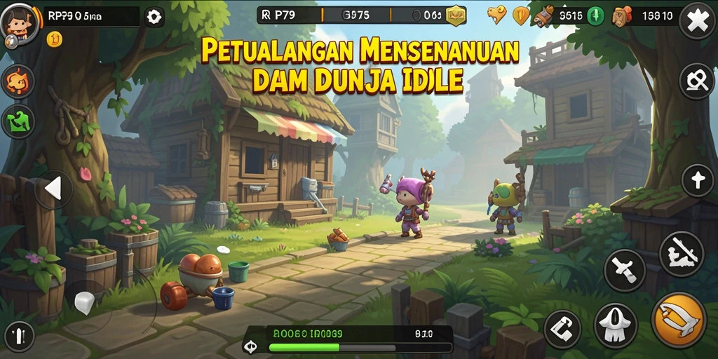 Tampilan utama RP79 dengan gameplay Idle yang menarik.