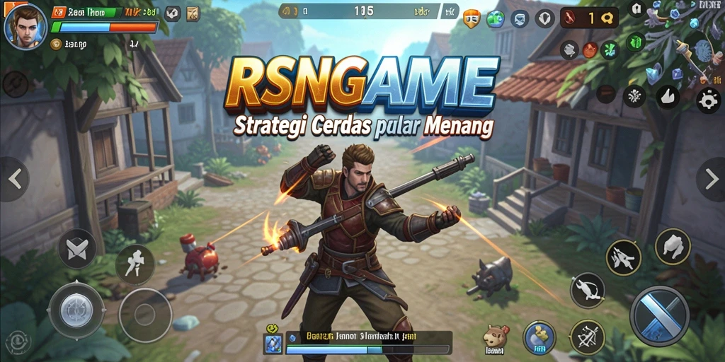 Gameplay RSNGAME menampilkan pertempuran strategi yang mendebarkan dan mendalam.