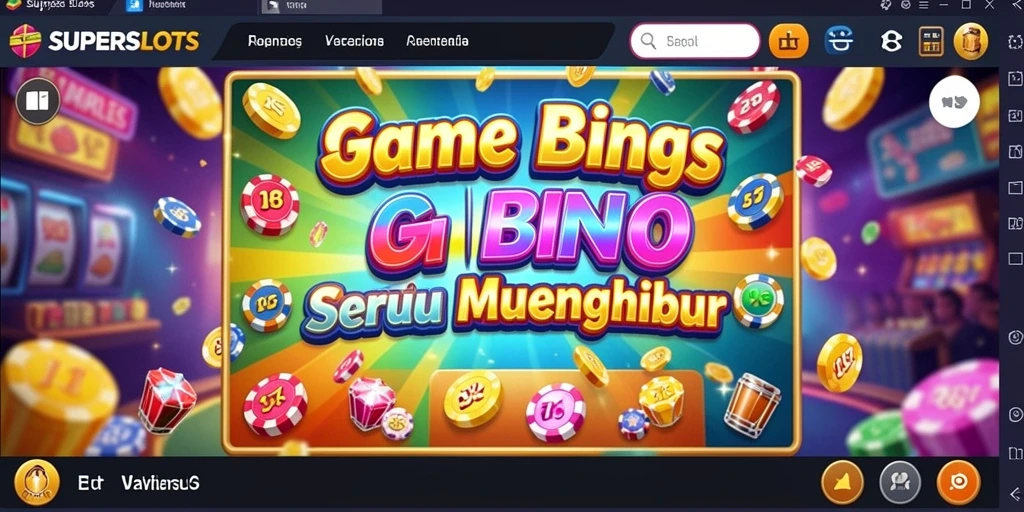 Screenshot gameplay <strong>SUPERSLOTS</strong> yang menampilkan keseruan bingo.