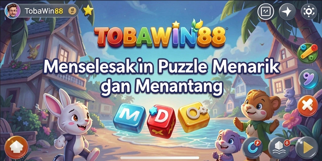 Tampilan gameplay TOBAWIN88 yang menarik dengan puzzle menantang